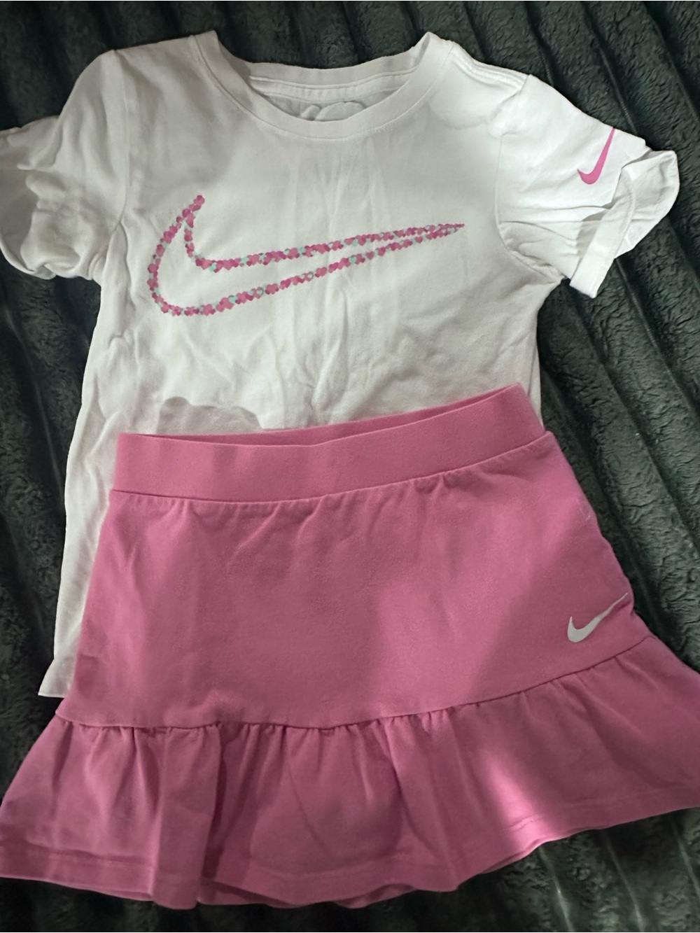 Nike White Tee with Pink and Pink Skort